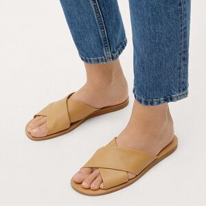 Everlane The Day Crossover Sandal in Light Taupe Leather Size 8